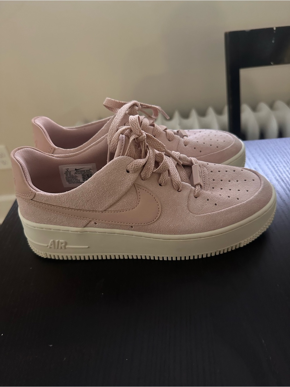 Nike Women's Low-Top Suede Sneakers in Blush Pink
